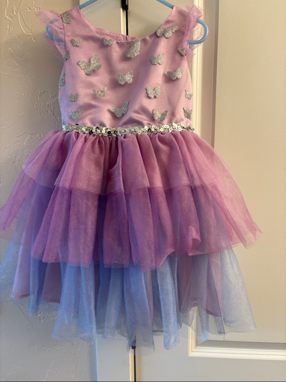 wonder nation Pink Purple Butterfly Tulle Party Dress